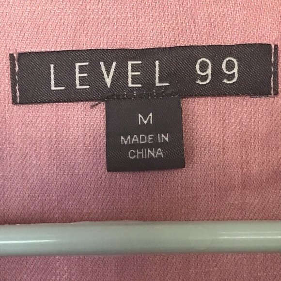 Like New Level 99 Mauve Linen Blend Moto Jacket, Size M - Picture 3 of 7